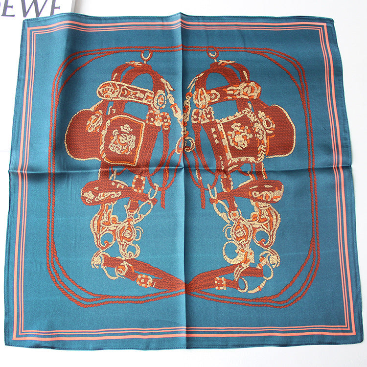 New Mixed Flower Shape Korean 53cm Silk Scarf