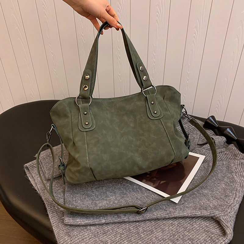 Large Capacity Tote Crossbody Frosted Shoulder Underarm Bag