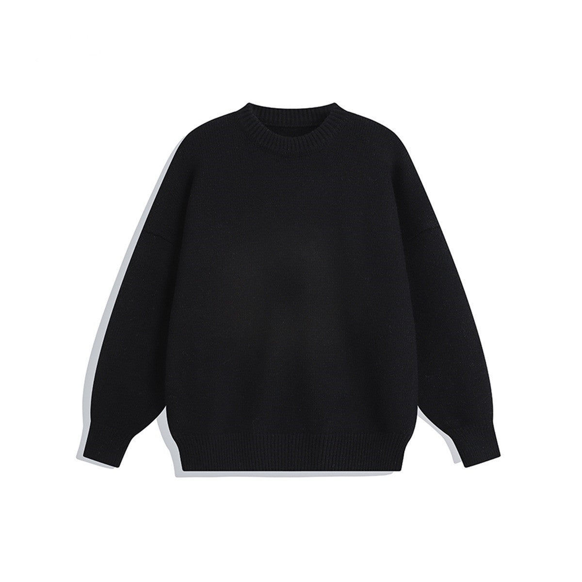 Laid-back Versatile Loose-fitting Knit Sweater For Teens And Young Adults