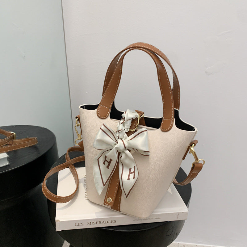 French Niche All-match Retro Bucket Handbag