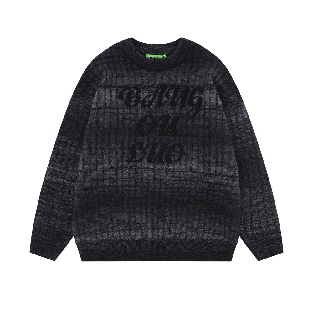 Rendering Gradient Sweater Løs Casual Herre