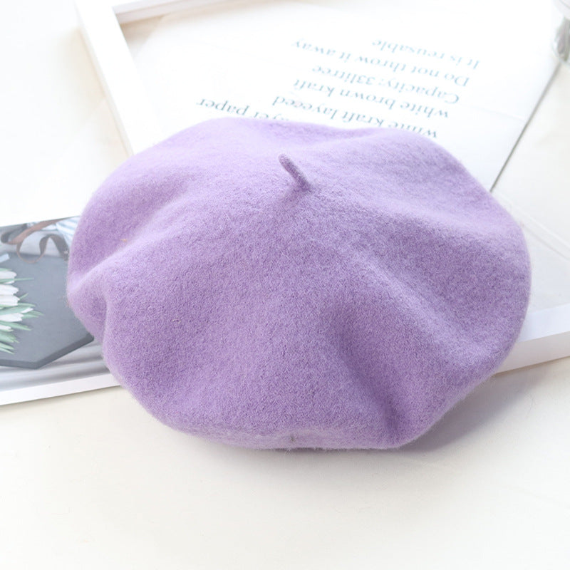 Children's Fashion Retro Warm Painter Woolen Knitted Hat