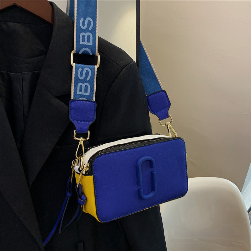 Taske, moderigtig, bred skulderrem, crossbody, lille taske, moderigtig, all-match lille firkantet taske