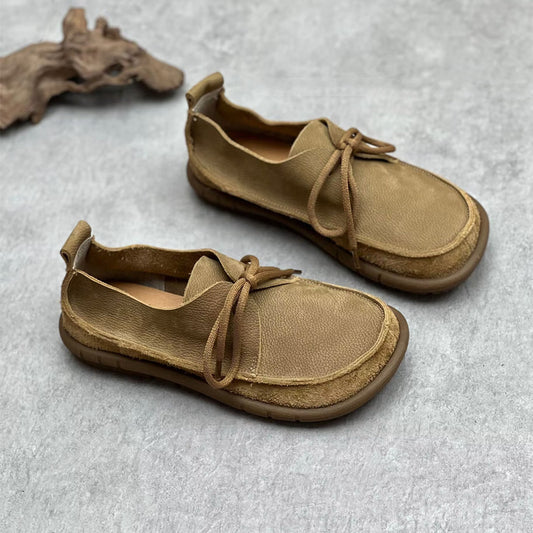 Retro Artistic Versatile Flat Lace-up Shoes For Women
