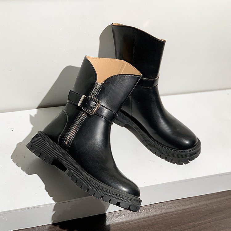 Women's Thick Soled Martin Boots High Side Zipper