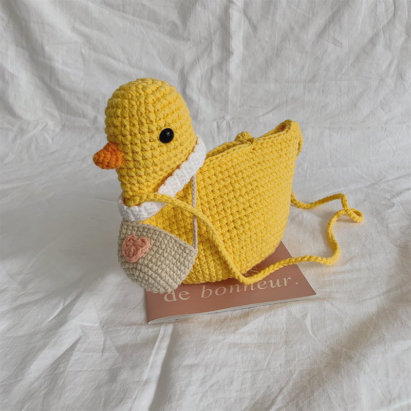 Hand-woven Bag Diy Self-made Material Cute Rushing Duck