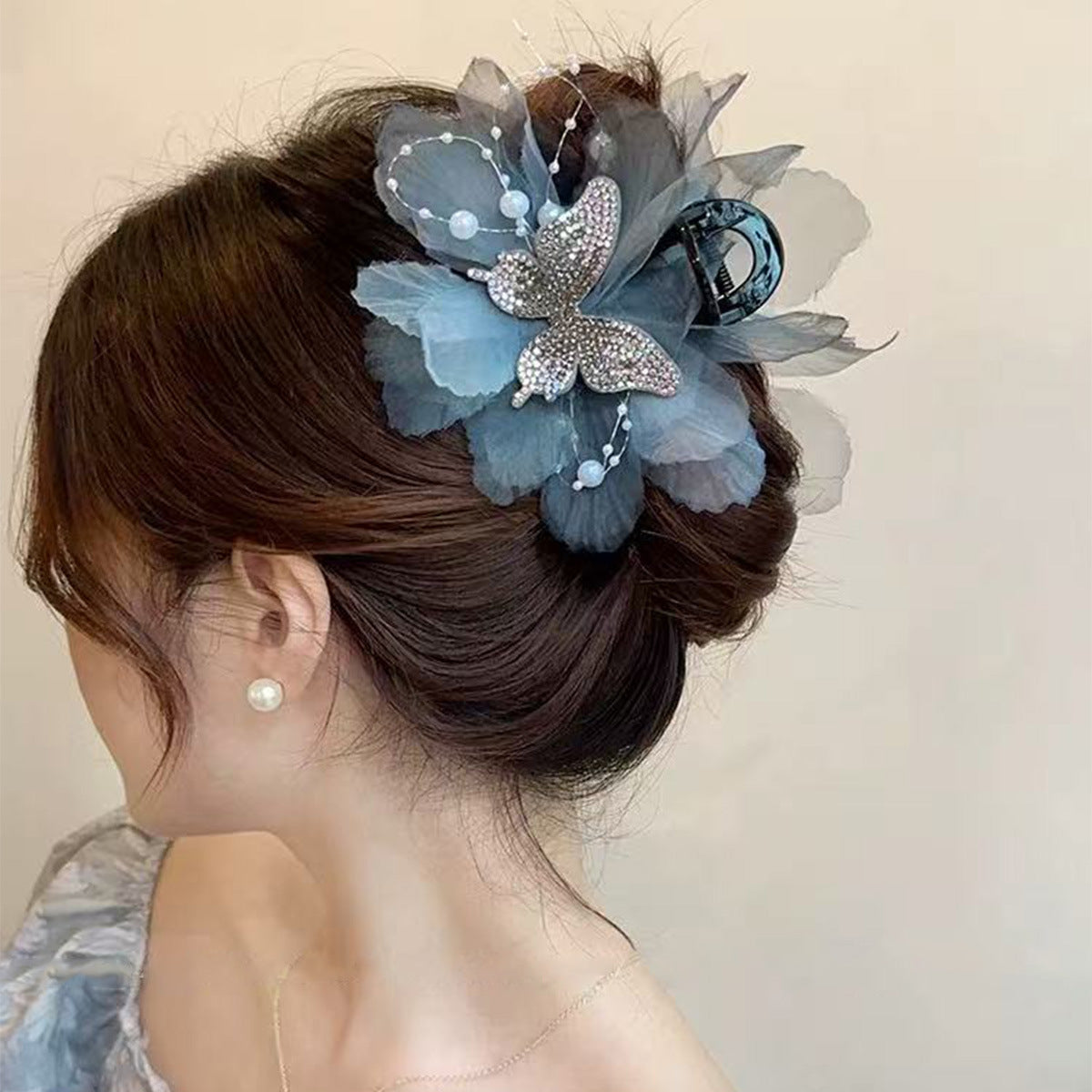 Elegant Bow Stylish Updo Shark Clip Hair Accessory
