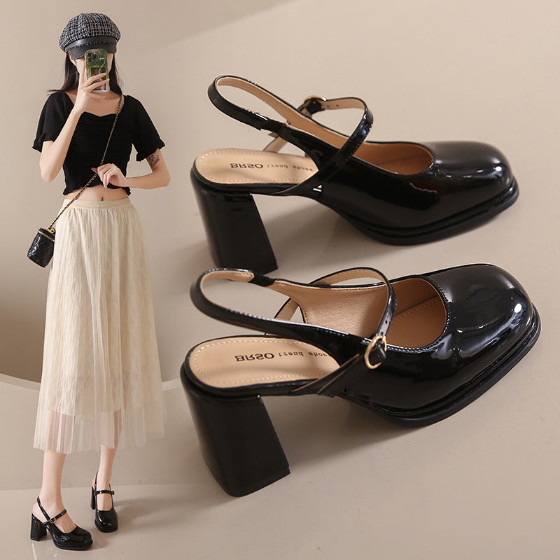 French Toe Cap New High Heel Sandals Women