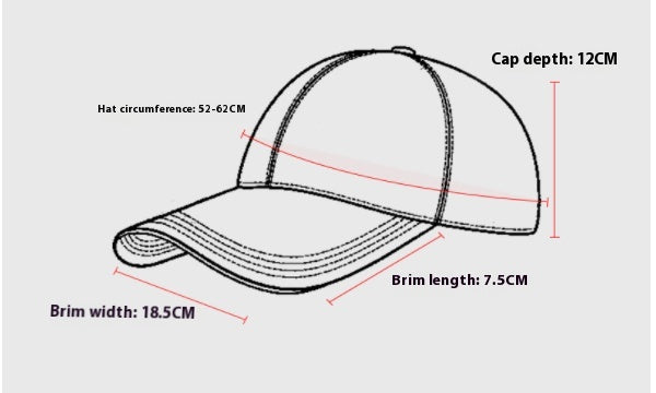 Color Special Letter Embroidered Minimalist All-match Baseball Hat