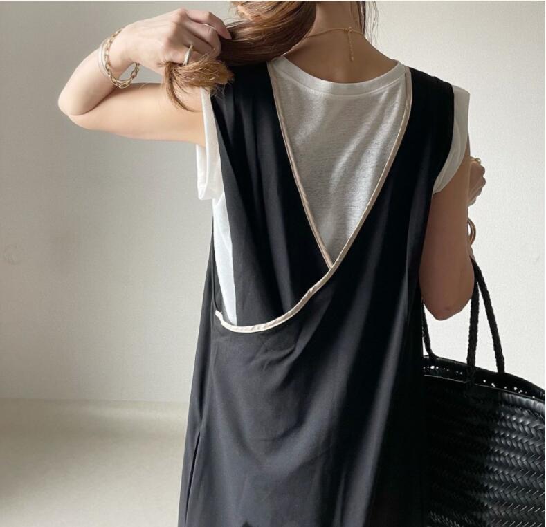 Summer Korean Style V-neck Sleeveless Dress