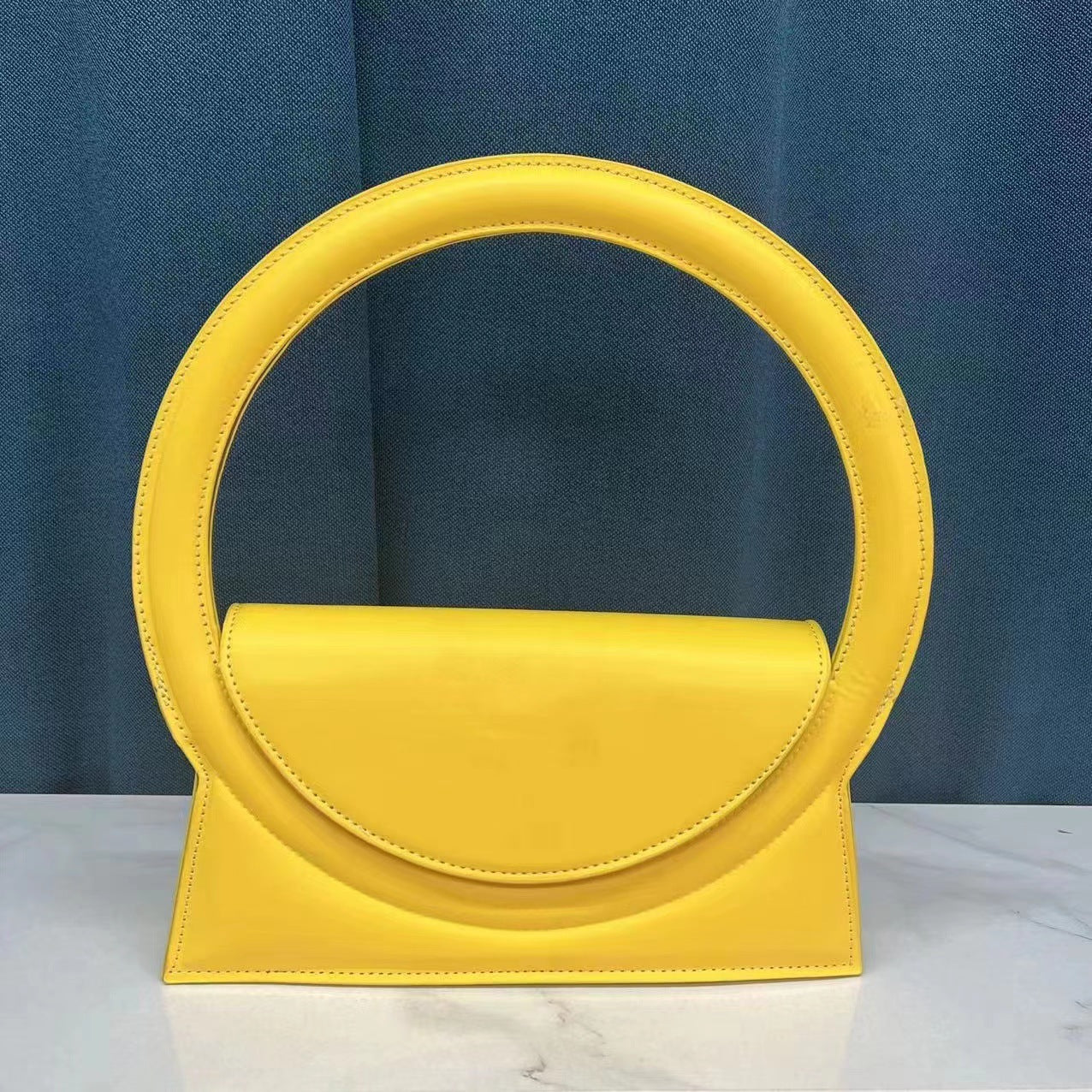 Shopper Ring Farvet Skuldertaske Crossbody