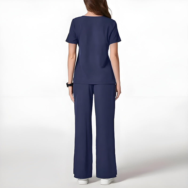 Oral Dental Hospital Scrub Set Short Sleeve Quick Drying Nurse Work Uniform