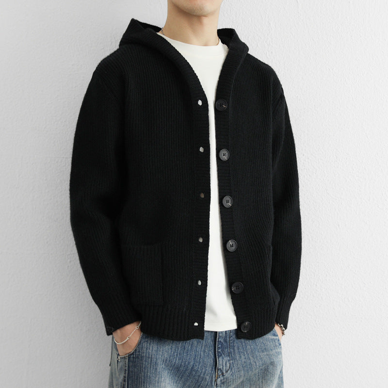Korean-style Solid Color Trendy Casual Hooded Sweater