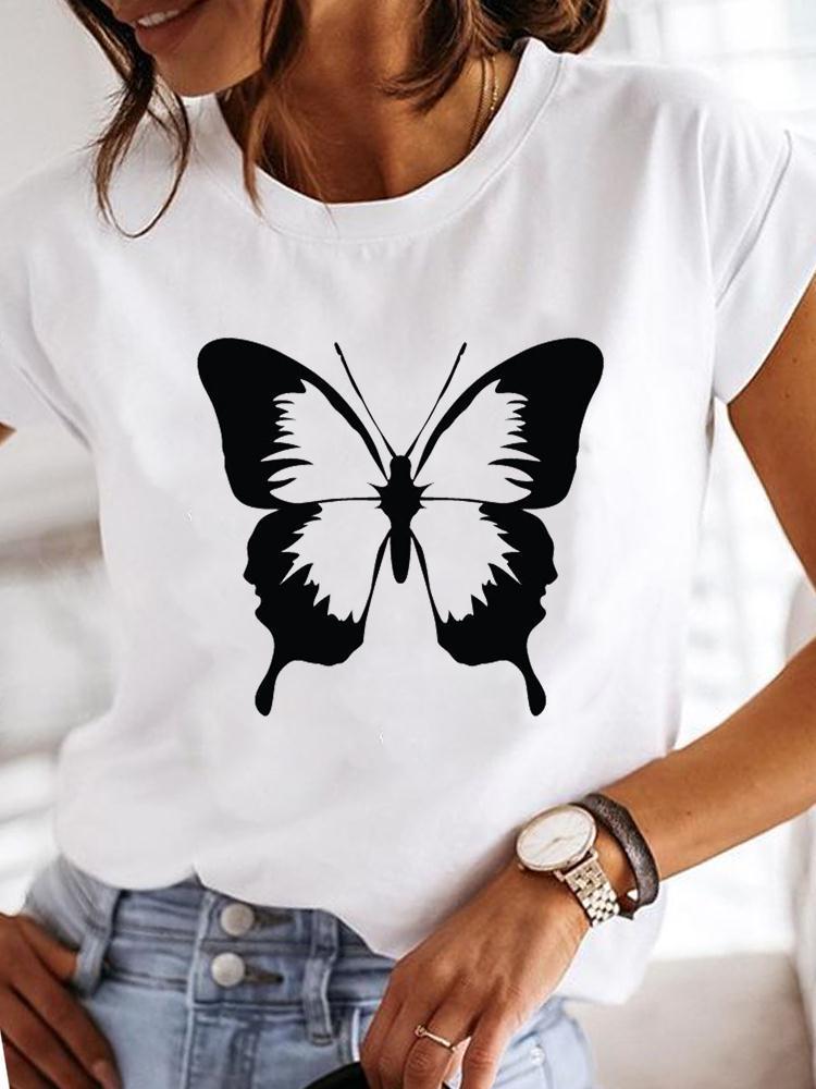 T-shirt AliExpress Amazon Independent Station Kortærmet til kvinder
