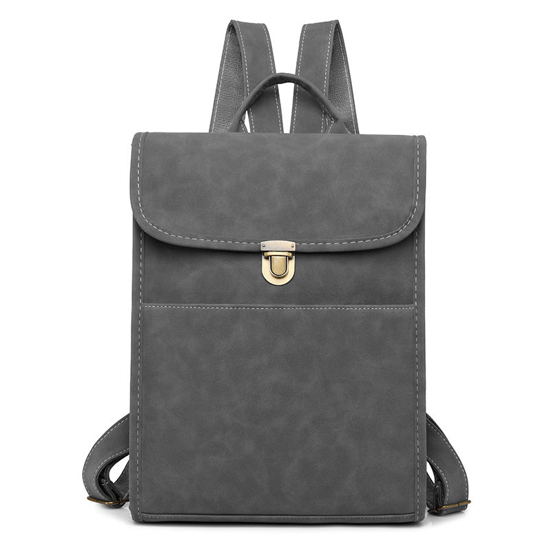 Flip PU College Student Small Schoolbag Leisure Shopping Backpack