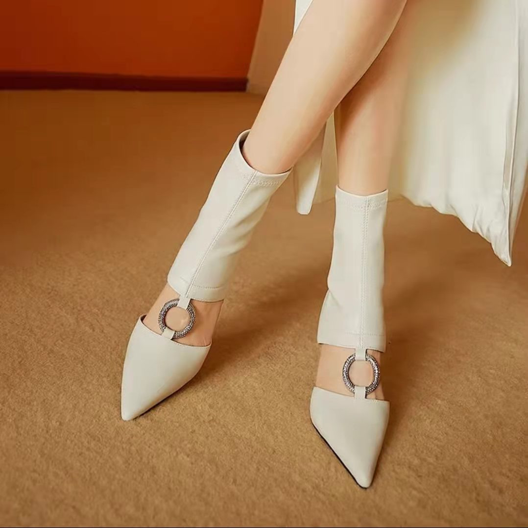 Summer Street Bombing Fashion Niche High-heeled Hollow Sandals