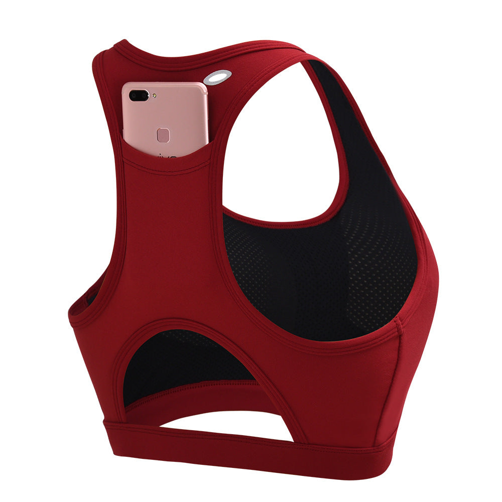 Women's Shockproof Gathered Portable Quick-drying Yoga Bra Fitness Clothes