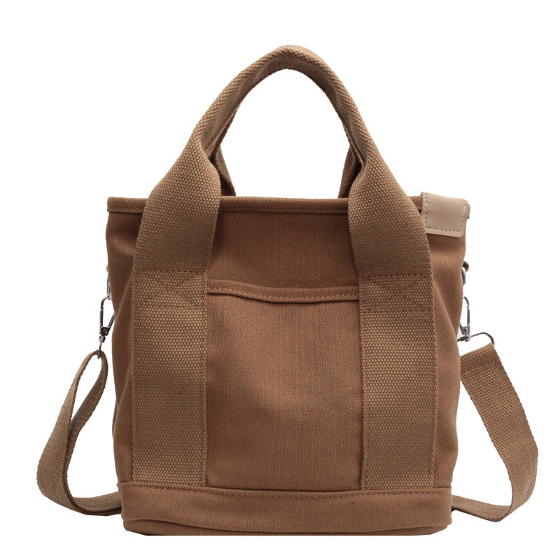 Women's Simple Canvas Large Capacity Shoulder Commuter Hand-carrying Bag