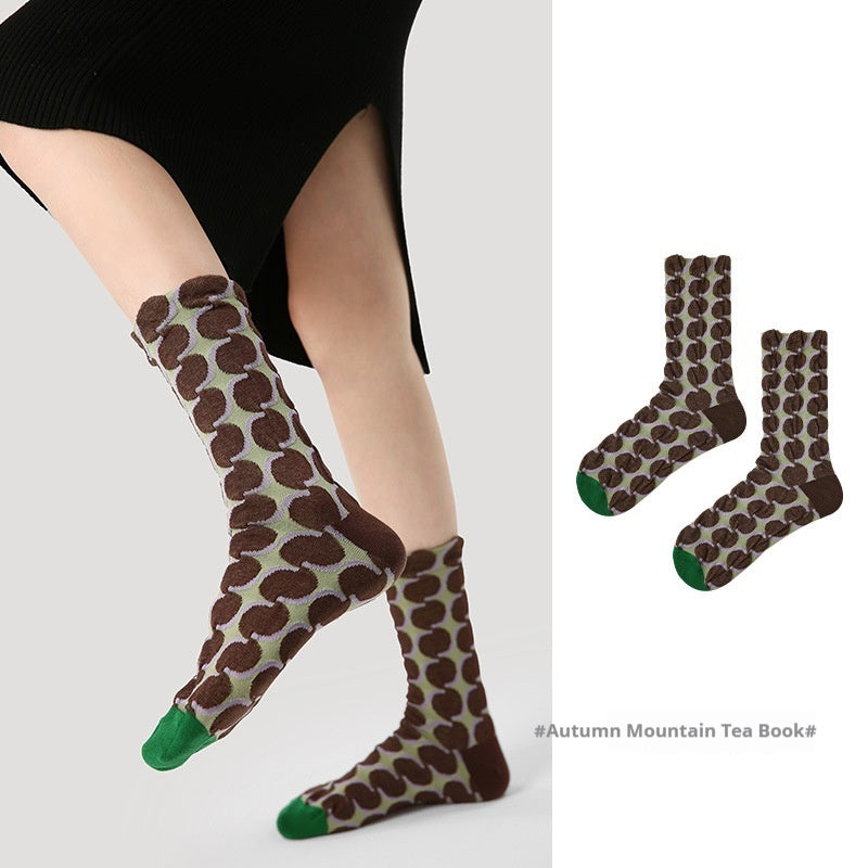 Niche Vintage Court Style Thin Middle-long Stockings