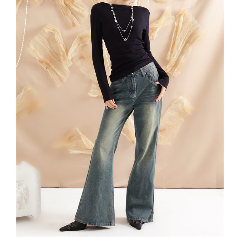 Zen Wooden Bead Deconstruction Slim-fitting Simple Top