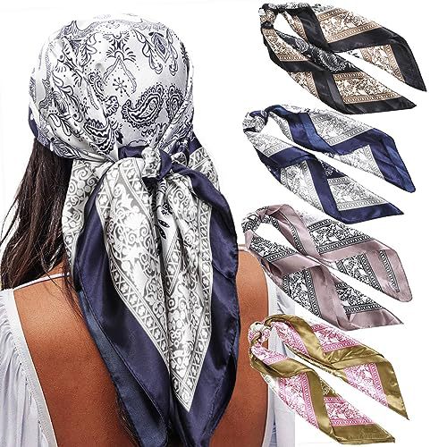 Square Printing Real Silk Scarf