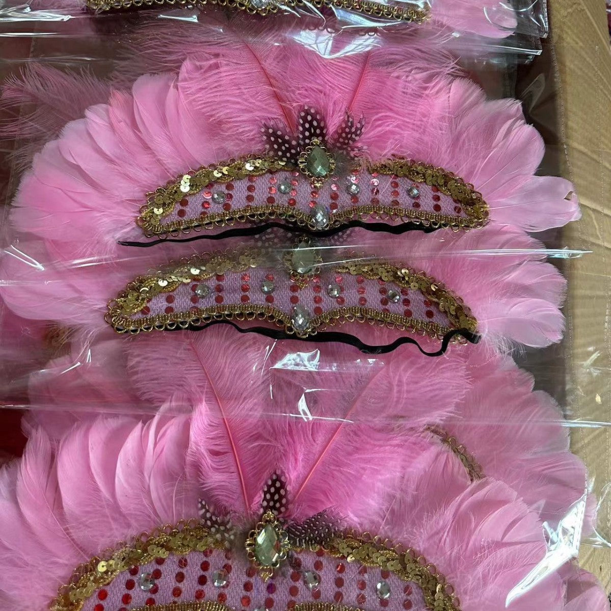 Feather Headdress Stage Performance Headwear Prop Retro Handmade