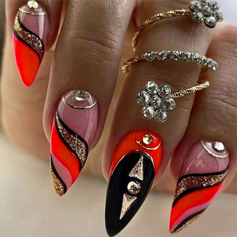 Wear Armor Medium Rhinestone Fake Nail Patch