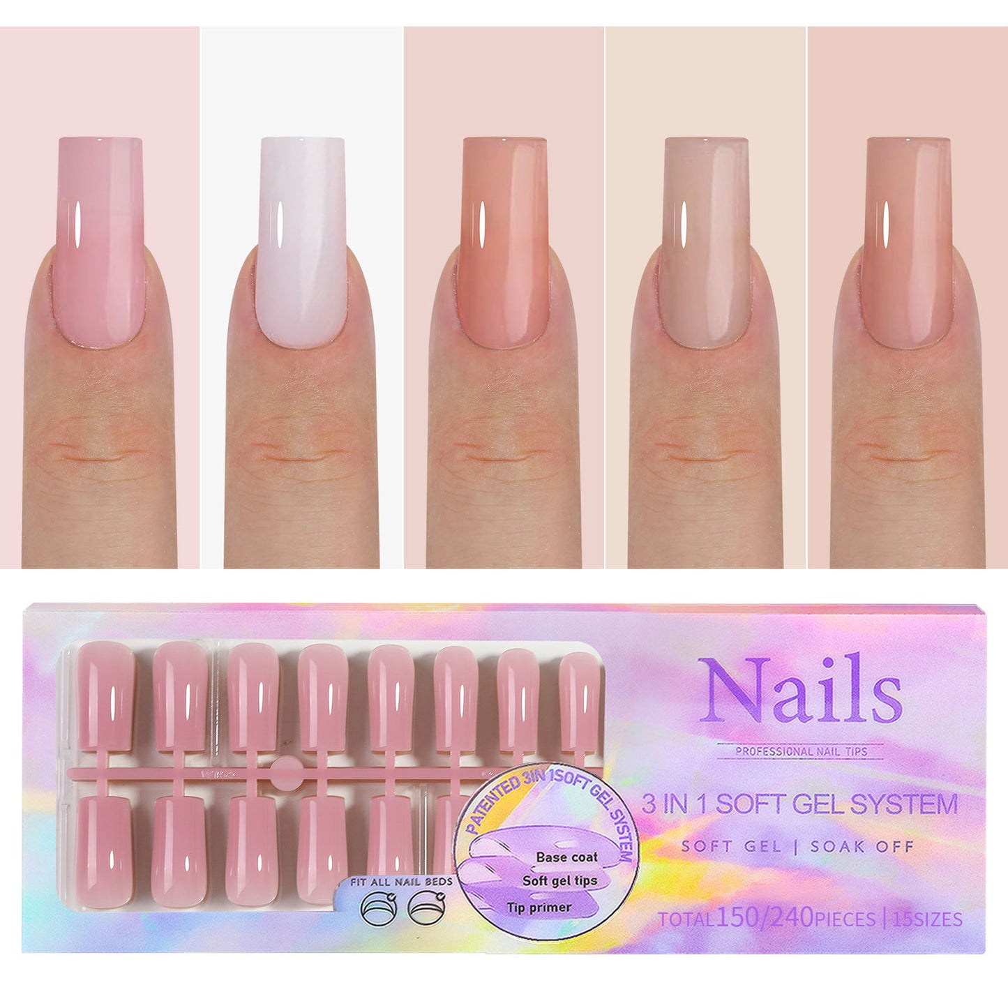 Nude Seamless Wear Armor Removable Nail Stickers