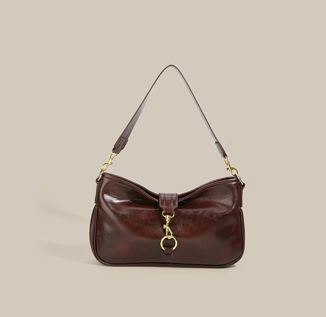 Commuter Underarm Bag All-match Solid Color Crossbody