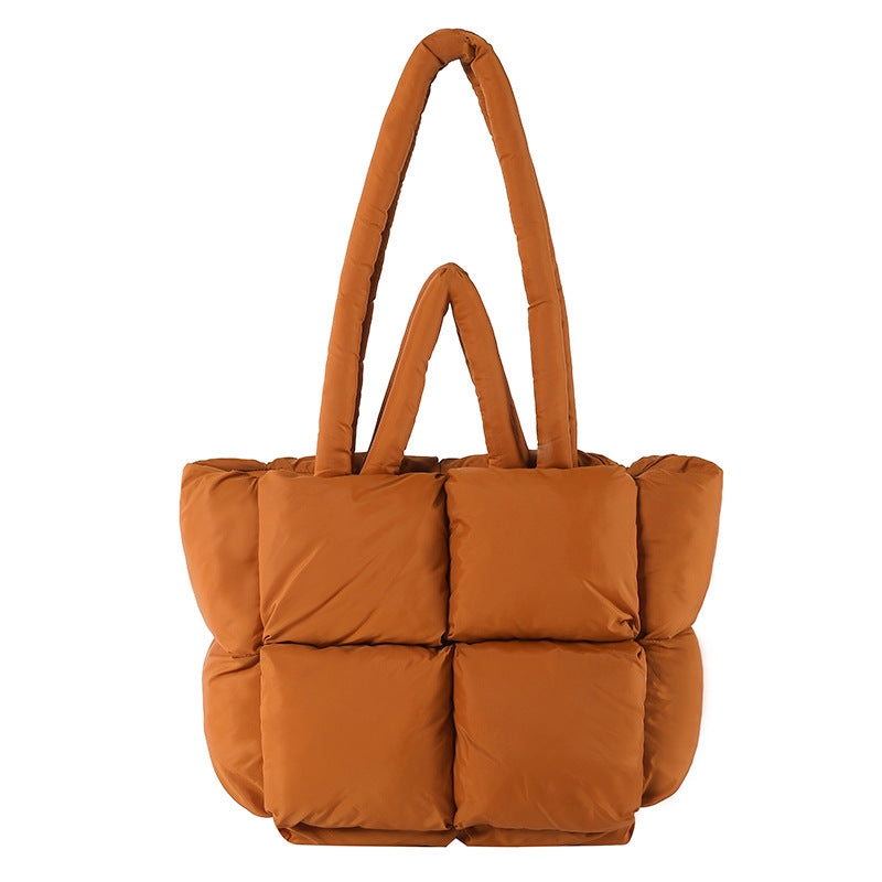 Large Capacity Soft High-grade Cotton-filled Western Style All-matching Underarm Shoulder Bag
