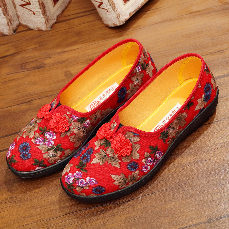 Women's Folk Style Casual Dance Flat Shoes