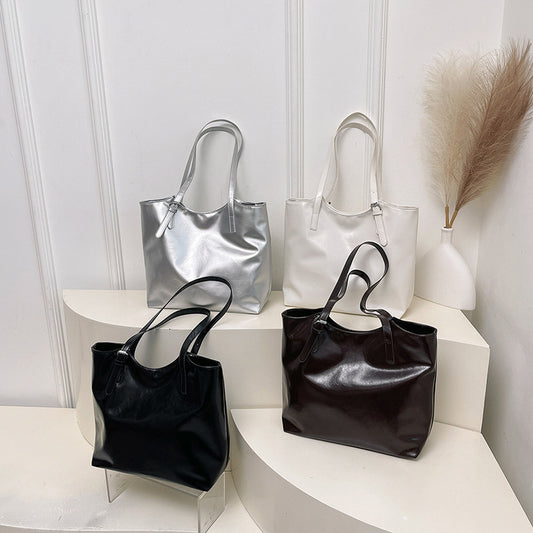 Japanese-style Minimalist Tote Bag For Women