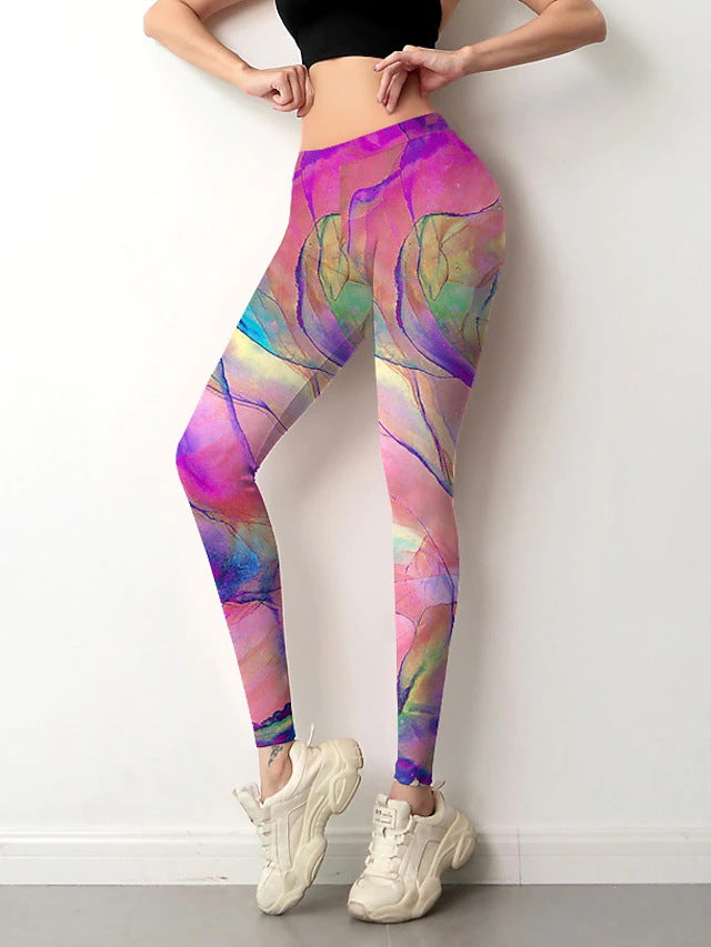 Positioning Flower Bottoming Sports Yoga Pants