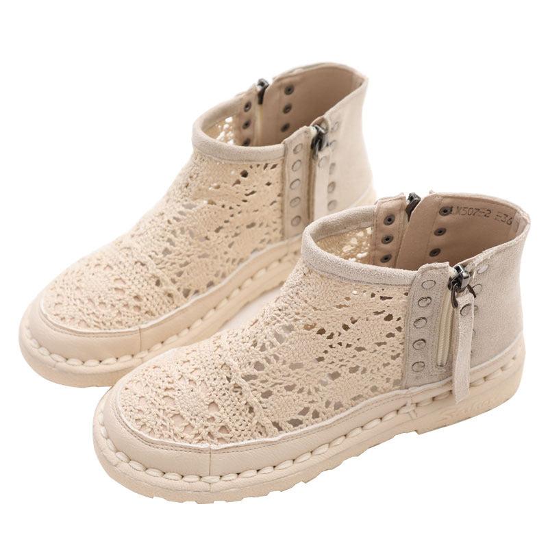Flat Bottom Women's Shoes Mori Short  All-match Soft Bottom Martin Boots