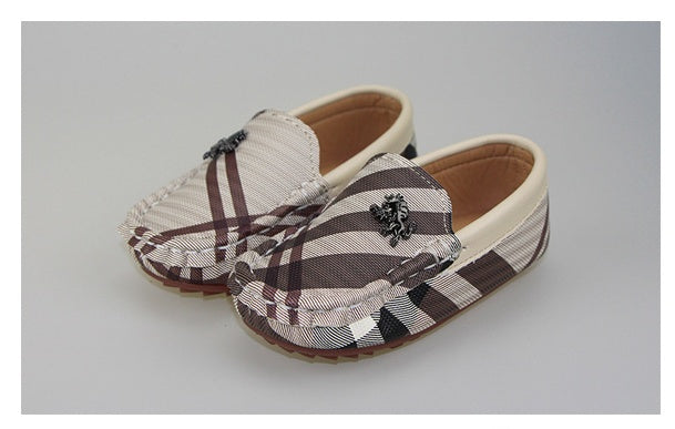 Temperament Leopard Print Spring Fashion Soft-soled Children's Peas Shoes