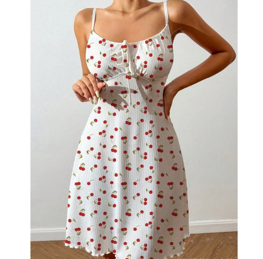 Womens Casual Sexy Bow-Tie Lace-Up Dress