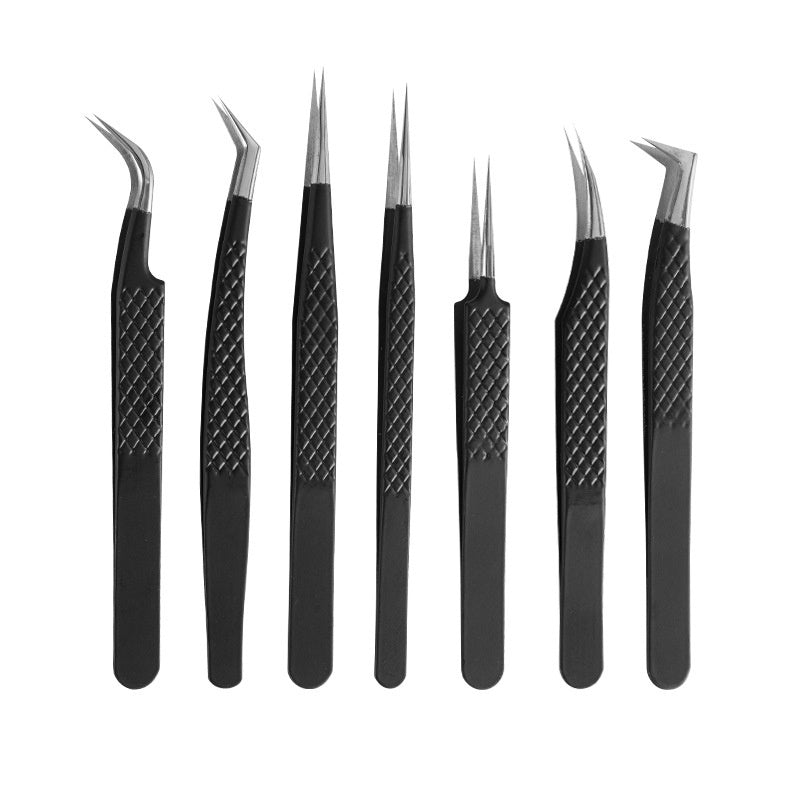 Stainless Steel Tweezers High Density Beauty Flowering Grafting False Eyelash Tweezers