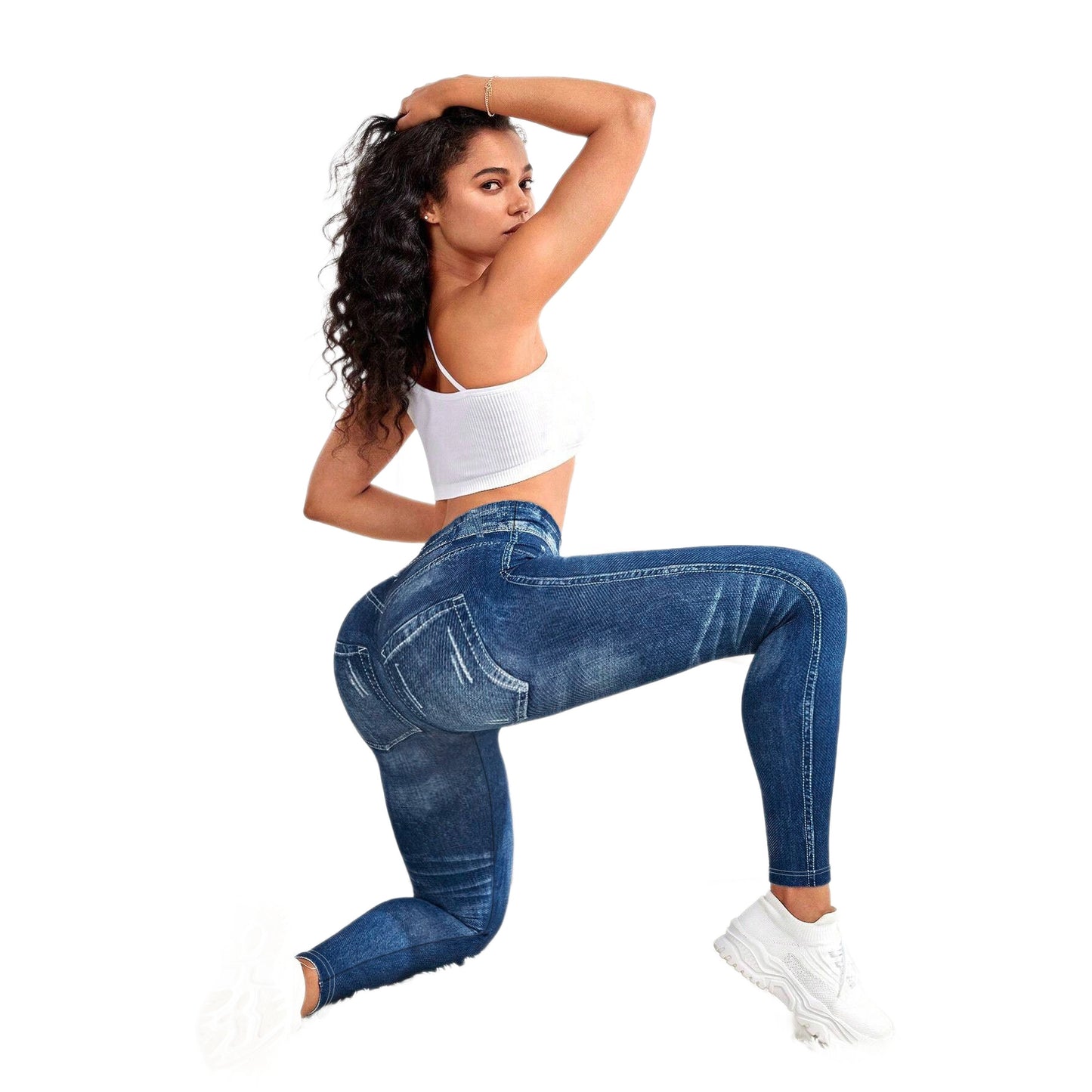 High-elasticity Fitness Jeans That Mimic A Peach-shaped Butt