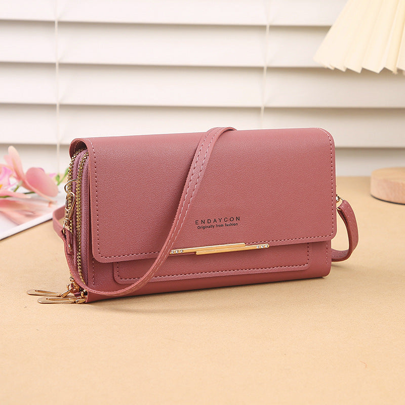 Multi-functional Crossbody Bag Mid-length Clutch And Coin Purse