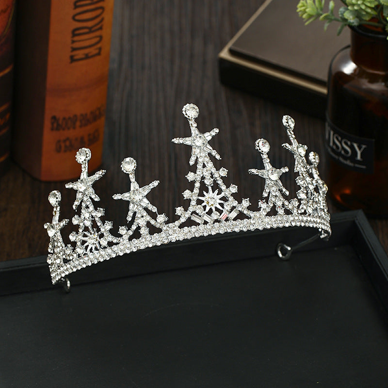 Bridal XINGX Shape Crystal Crown Hair Ornament