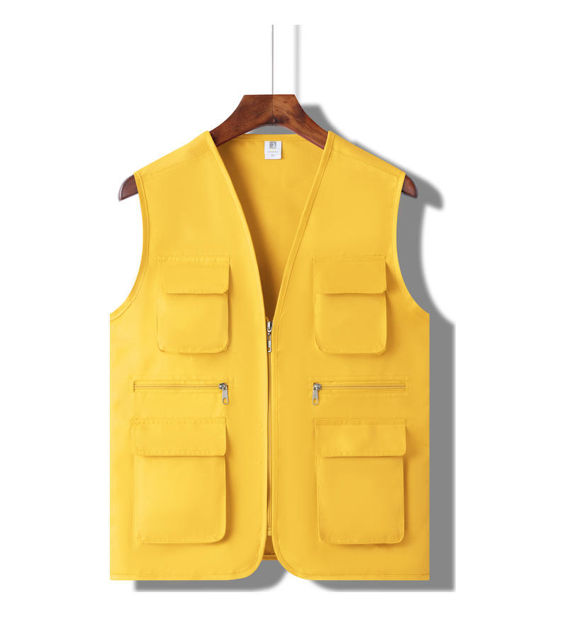 Thickened MultiPocket Vest With Printed Letters
