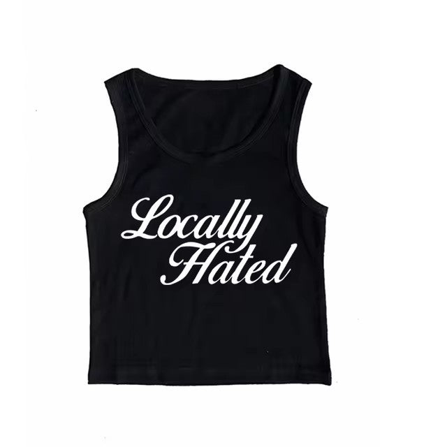 Hot Girl Letter Print Vest Sling Women
