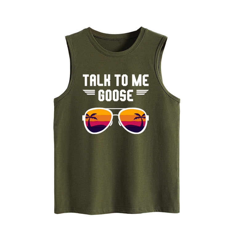 Letter Sleeveless Strap European And American Women's Top