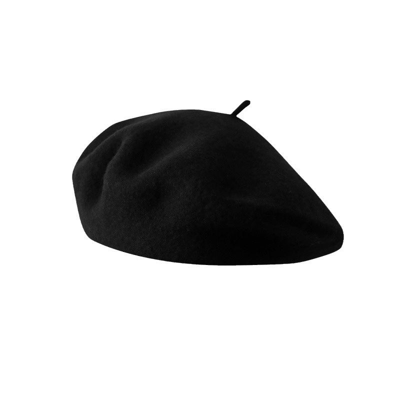 Uld Beret Piger Japansk Stil Kunstnerisk Vintage Malermunkehue