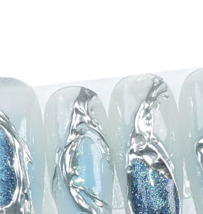 Hand-worn Armor Ocean Blue Cat Eye Liquid Mid-length