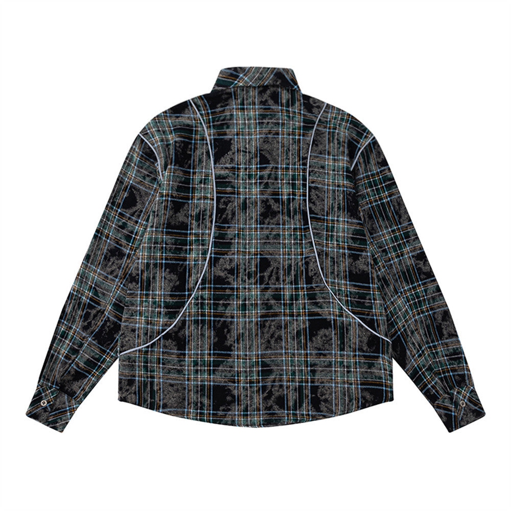 Japanese Loose Casual Long Sleeves Tie-dye Shirt Coat