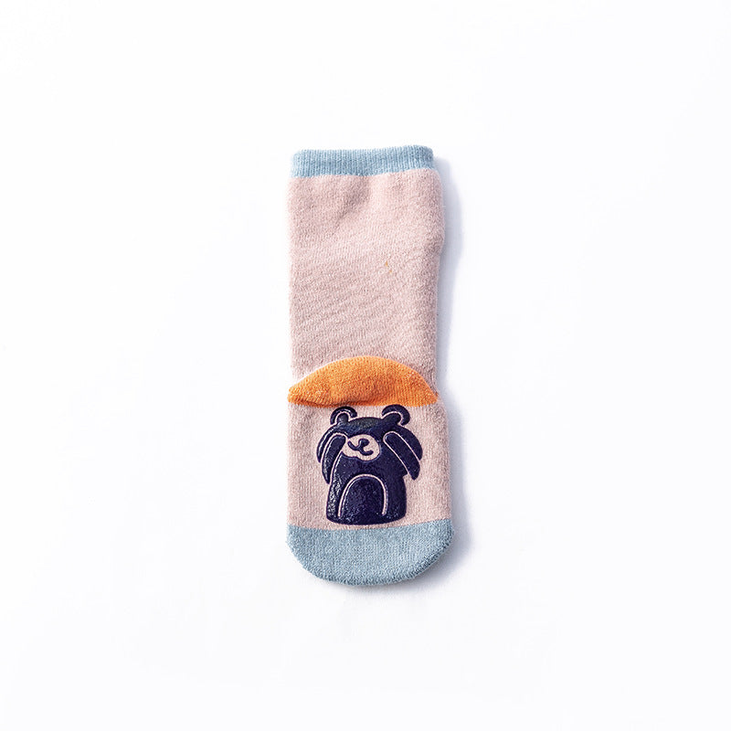 Thickened Children's Terry Floor Socks Cartoon Big Point