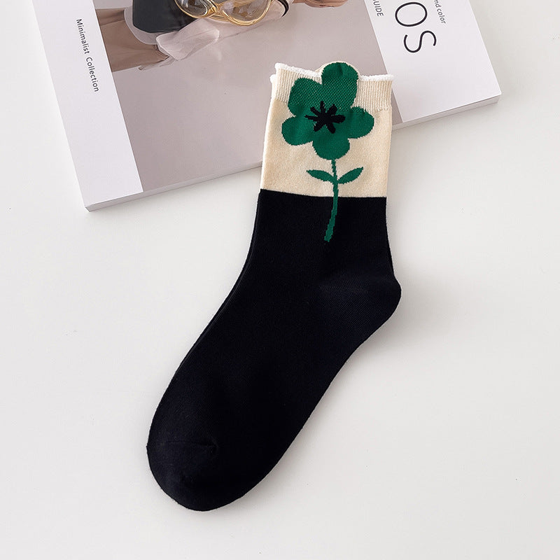 Dadongmen All-match Tulip Pile Socks Cute Stockings
