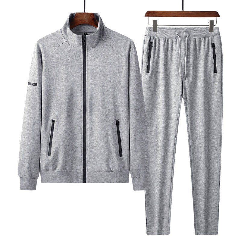 Men's Sports And Leisure Suit Stand Collar Cardigan Top