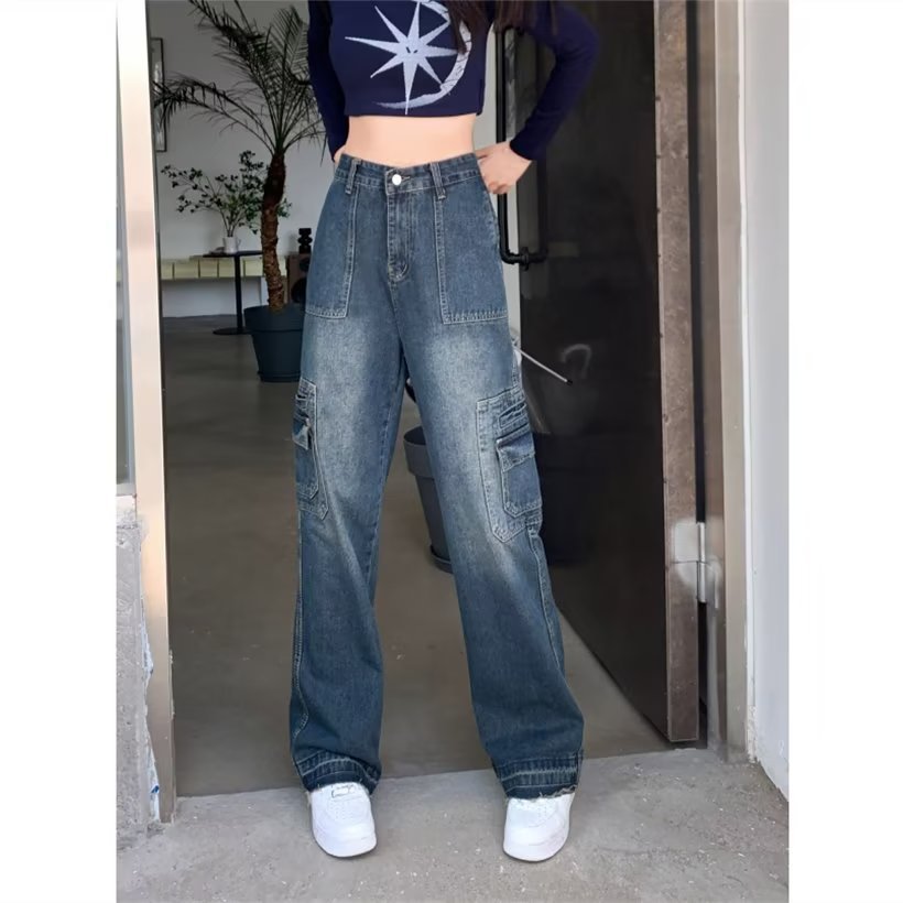 Moderne Retro Små Jeans Til Kvinder